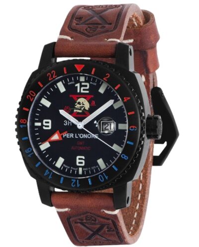 Freccione Gmt Automatico Nero Pvd “Per L’Onore”